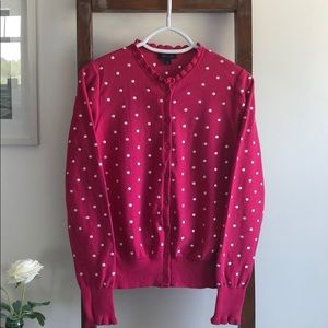 Tommy Hilfiger polka dot cardigan sweater